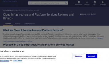 Cloud Infrastructure and Platform Services Reviews and Ratings  - Gartner